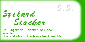 szilard stocker business card