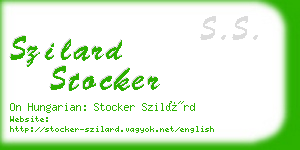 szilard stocker business card